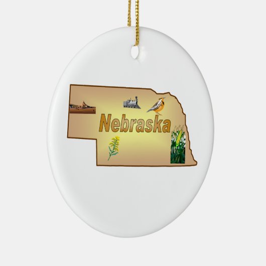 Nebraska kerstboomversiering keramisch ornament (Rechts)