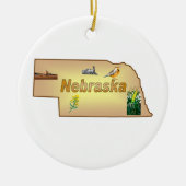 Nebraska kerstboomversiering keramisch ornament (Voorkant)