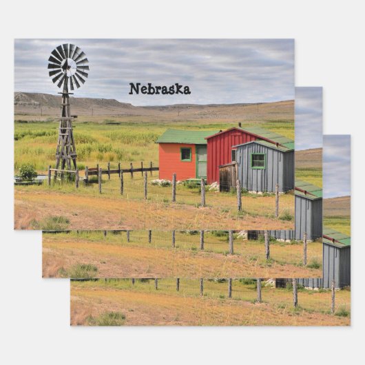Nebraska landschap  inpakpapier vel (Set)
