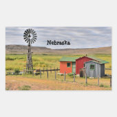 Nebraska landschap rechthoekige sticker (Voorkant)
