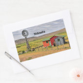 Nebraska landschap rechthoekige sticker (Envelop)