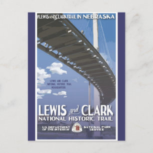 Nebraska Lewis en Clark Travel Briefkaart