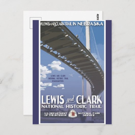 Nebraska Lewis en Clark Travel Briefkaart (Voorkant / Achterkant)