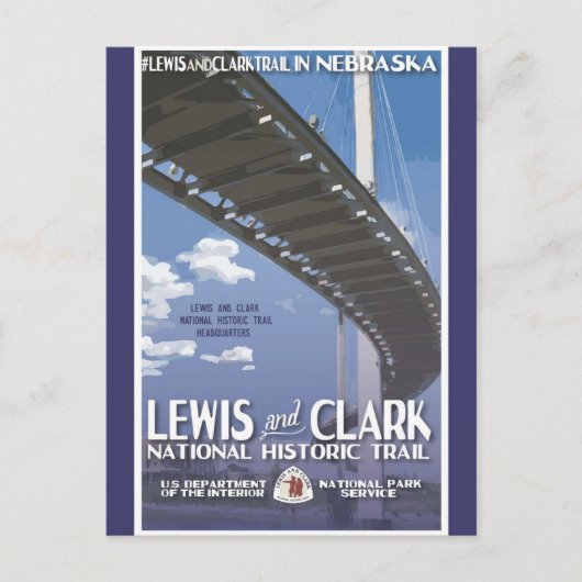  Nebraska Lewis en Clark Travel Briefkaart (Voorkant)