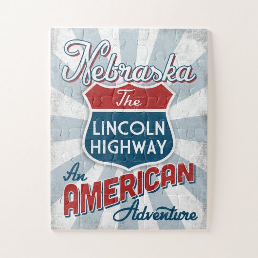 Nebraska Lincoln Highway  America Legpuzzel (Verticaal)