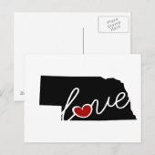 Nebraska Love.  Gifts for NE Lovers Briefkaart (Voorkant / Achterkant)