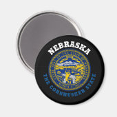 NEBRASKA MAÏSKOMMAA STAATSVLAG MAGNEET (Voorkant / Achterkant)