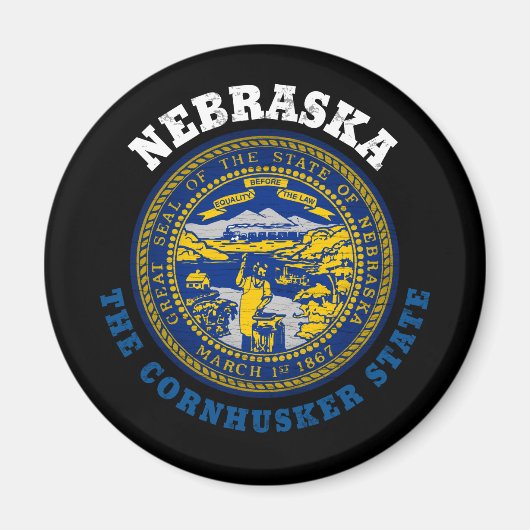 NEBRASKA MAÏSKOMMAA STAATSVLAG MAGNEET (Voorkant)