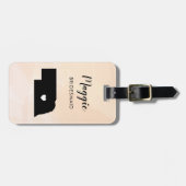 Nebraska Map Bagagelabel, Wedding Party Welcome Bagagelabel (Voorkant horizontaal)