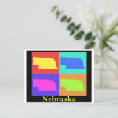 Nebraska Map Briefkaart (Staand voorkant)