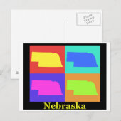 Nebraska Map Briefkaart (Voorkant / Achterkant)