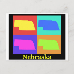 Nebraska Map Briefkaart