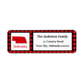 Nebraska Map Buffalo Pset Return Label (Voorkant)