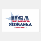Nebraska Mijn thuisstaat Sticker (Voorkant)