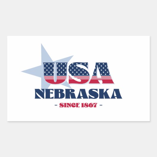 Nebraska Mijn thuisstaat Sticker (Voorkant)