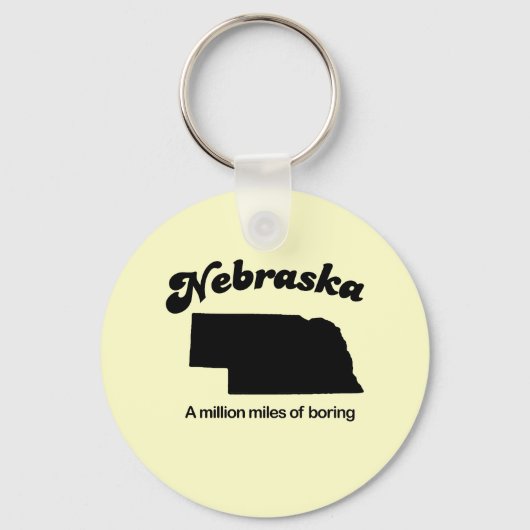Nebraska Motto - Een miljoen mijl saai Sleutelhanger (Voorkant)