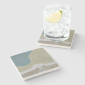 Nebraska naar Kansas Stenen Onderzetter (Zijkant)