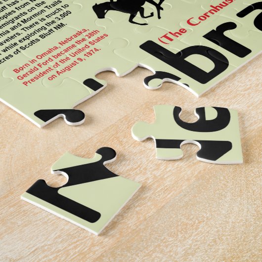 Nebraska National parks Infographic Map Legpuzzel (Zijkant)