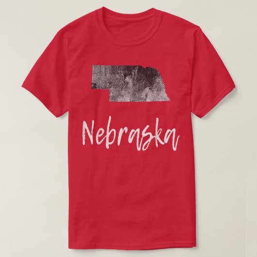 Nebraska NE Map Grunge  Grafische Thuisstaat T-shirt (Design voorkant)