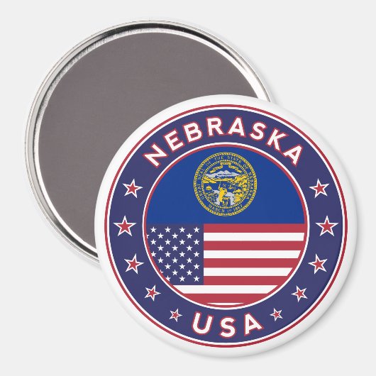 Nebraska, Nebraska-telefoonbehuizing, Nebraska-sti Magneet (Voorkant / Achterkant)