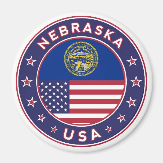 Nebraska, Nebraska-telefoonbehuizing, Nebraska-sti Magneet (Voorkant)