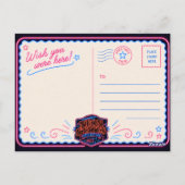 Nebraska Neon Staat Retro Vintage Briefkaart (Achterkant)
