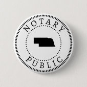 Nebraska notaris openbaar ronde button 5,7 cm (Voorkant)