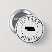 Nebraska notaris openbaar ronde button 5,7 cm (Voorkant /achterkant)