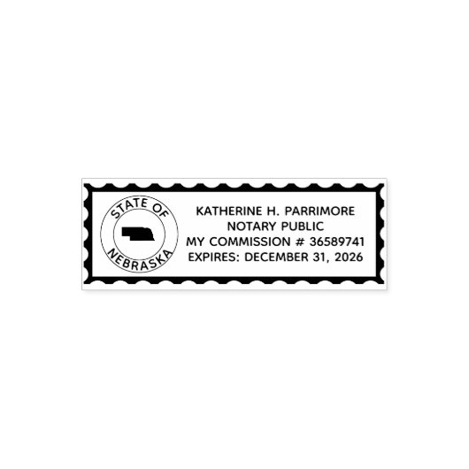 Nebraska notaris openbare zelf inkt rubberen stemp zelfinktende stempel (Design)