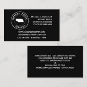 Nebraska Notary Public Services Visitekaartje (Voorkant / Achterkant)
