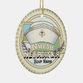 Nebraska Nurse Keramisch Ornament (Rechts)