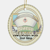 Nebraska Nurse Keramisch Ornament (Links)
