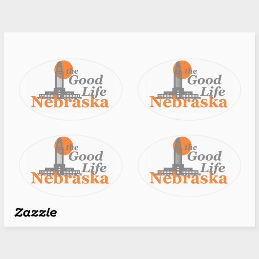 NEBRASKA OVALE STICKER (Vel)