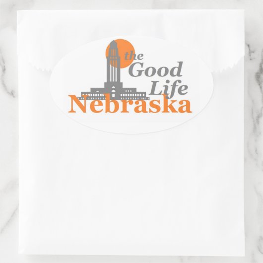 NEBRASKA OVALE STICKER (Tas)