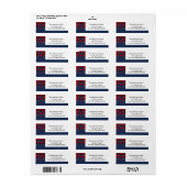 Nebraska Overalls Buffalo Play Return Address Etiket (Full Sheet)