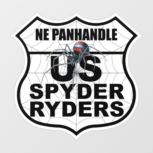 Nebraska Panhandle-hoofdstuk - Decal-hoofdstuklogo Raamsticker (Vel)