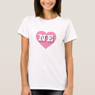 Nebraska Pink Heart - Ik hou van NE T-shirt