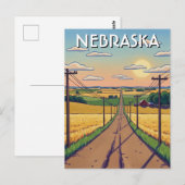 Nebraska Postcard Briefkaart (Voorkant / Achterkant)