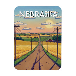  Nebraska Postcard Magneet