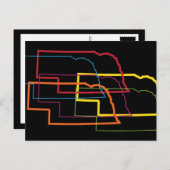 nebraska pride blur briefkaart (Voorkant / Achterkant)