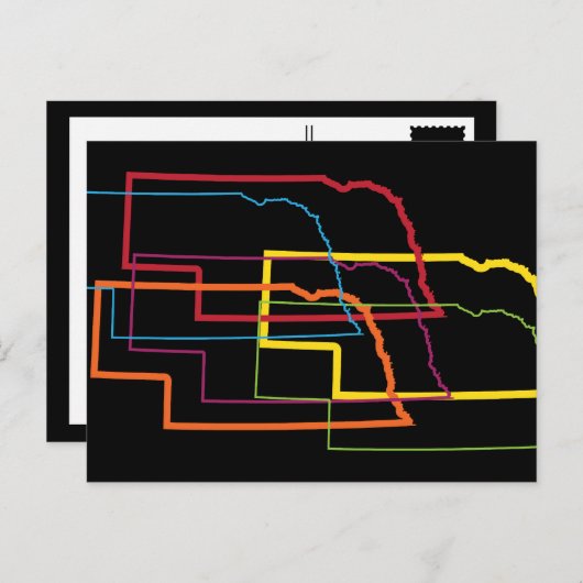 nebraska pride blur briefkaart (Voorkant / Achterkant)