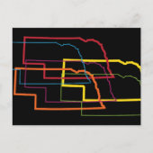 nebraska pride blur briefkaart (Voorkant)