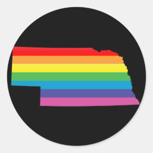 nebraska pride . ronde sticker