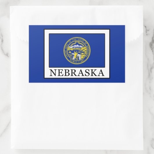 Nebraska Rechthoekige Sticker (Tas)