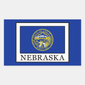 Nebraska Rechthoekige Sticker (Voorkant)