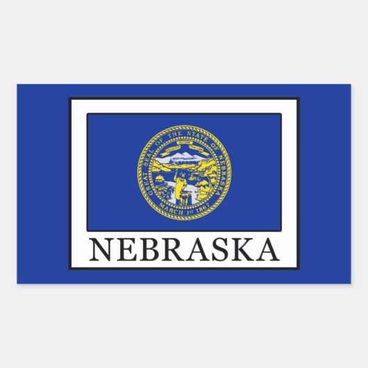 Nebraska Rechthoekige Sticker (Voorkant)