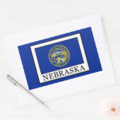 Nebraska Rechthoekige Sticker (Envelop)