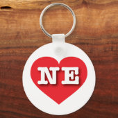 Nebraska Red Heart - Ik hou van NE Sleutelhanger (Voorkant)