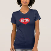 Nebraska Red Heart - Ik hou van NE T-shirt (Voorkant)