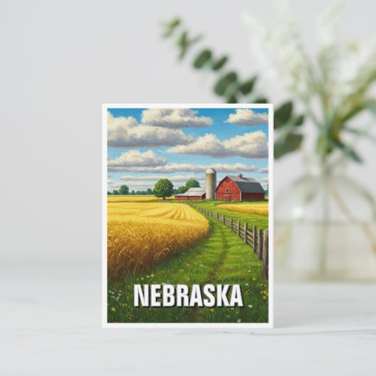 Nebraska Reizen Briefkaart (Staand voorkant)